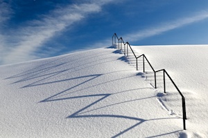 Snow Stairs by Ron Weetman