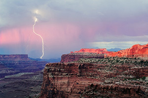 Canyonlands Sunset Thunderstorm by Carl Crumley