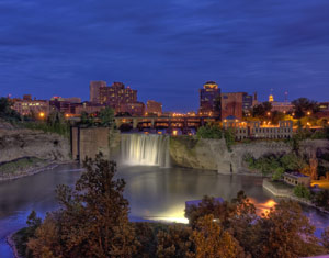 High Falls Nightscape by Dick Bennett