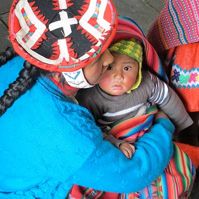 Peruvian Woman and Her Child by Rene Ortiz