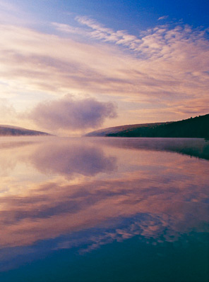 Cloud over Hemlock Lake (cropped) by Gary Thompson